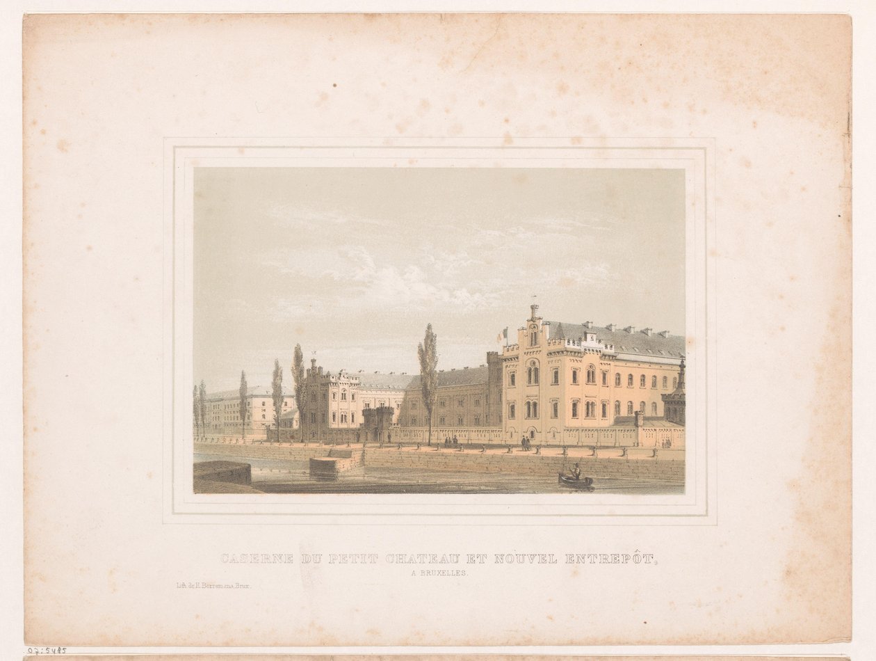 Vue des casernes du Petit Château et du nouveau magasin à Bruxelles - Henri Borremans (attributed to)