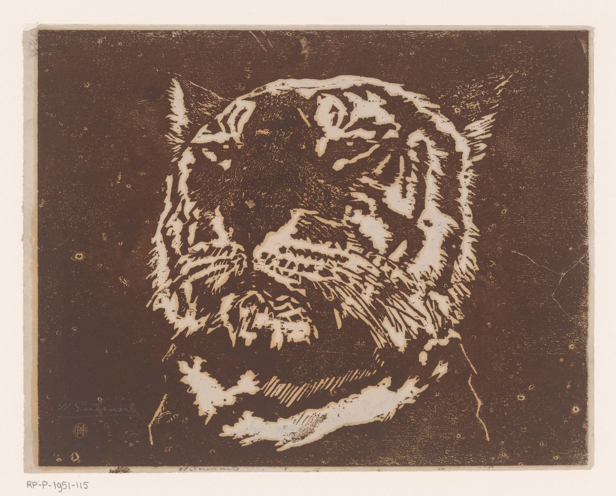 Tigre - Henri Charles Guérard (signed by artist)