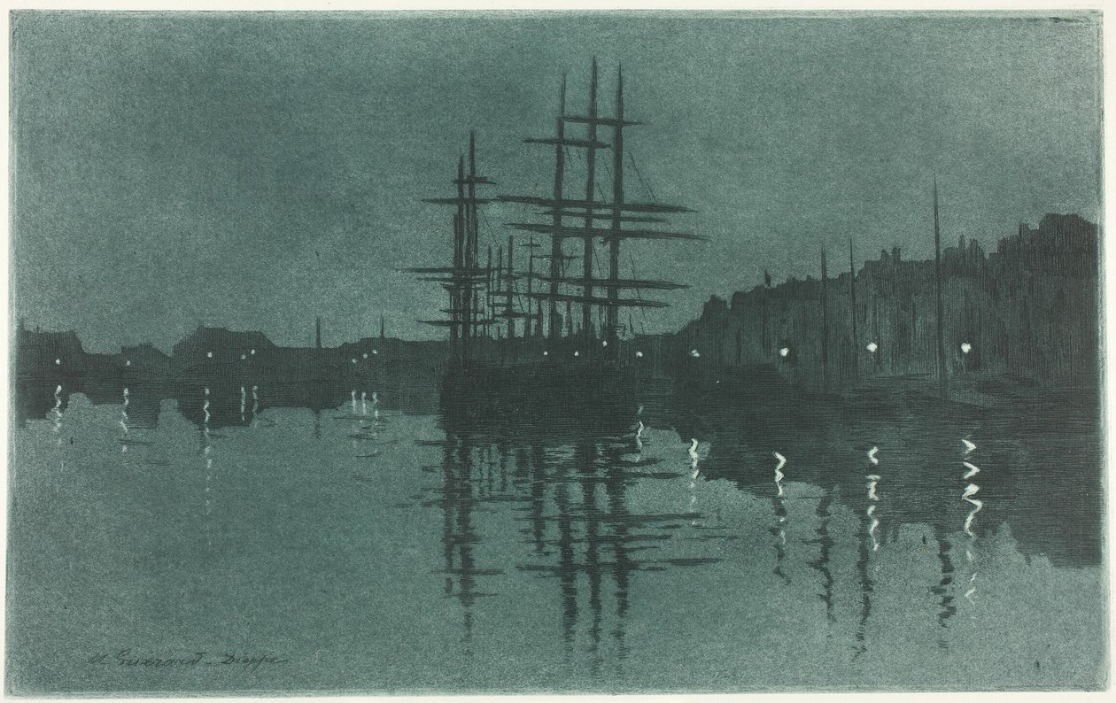 Le bassin de Dieppe - Henri Charles Guérard