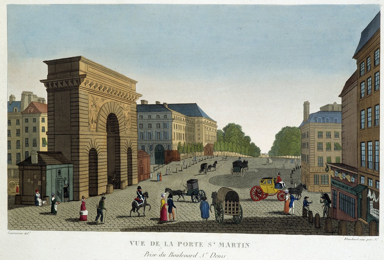 Vue de la Porte St Martin - dans Vues de Paris par Courvoisier - Henri Courvoisier-Voisin