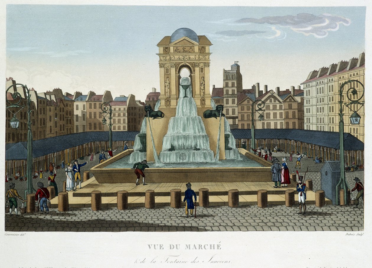 La fontaine des Innocents, vers 1820 - Henri Courvoisier Voisin