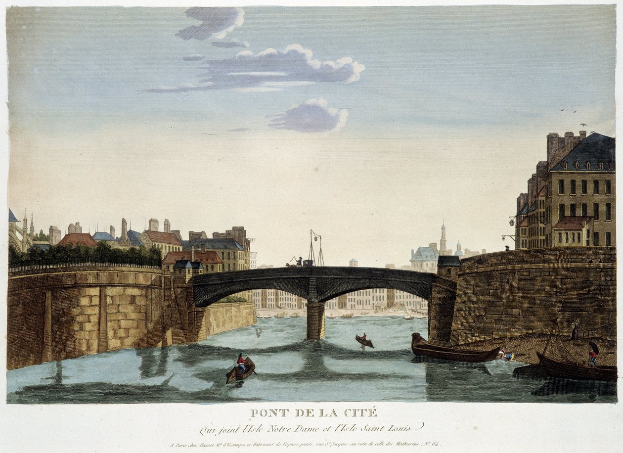 Le Pont de la Cité - dans Vues de Paris par Courvoisier - Henri Courvoisier Voisin