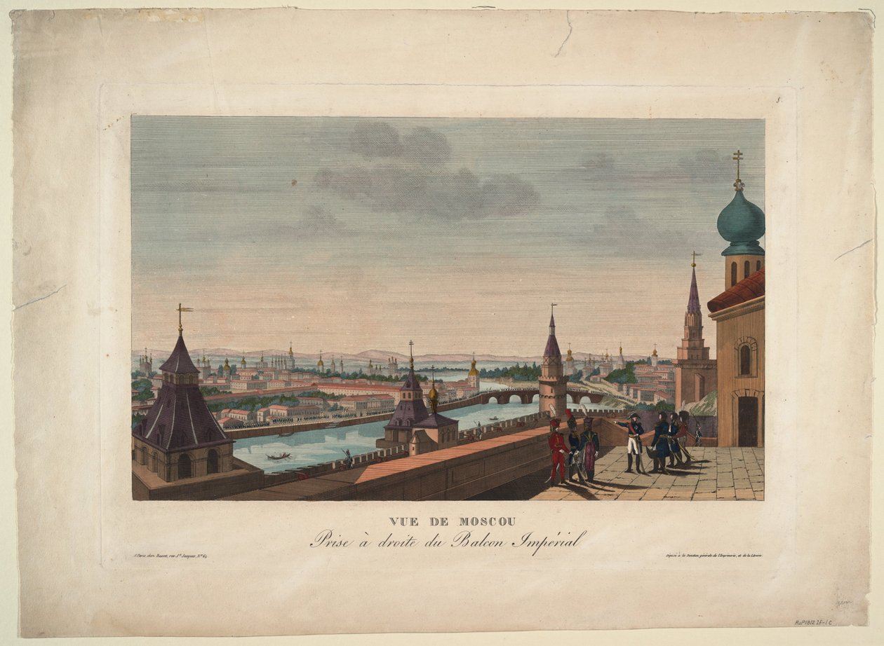 Vue de Moscou, prise du balcon du Palais Impérial, 1812 - Henri Courvoisier Voisin
