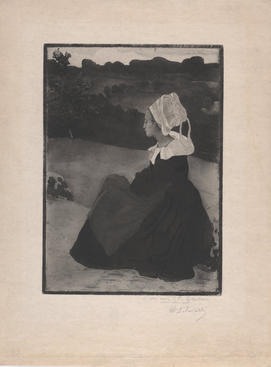 Bretonne assise c.1893 - Henri Delavallee