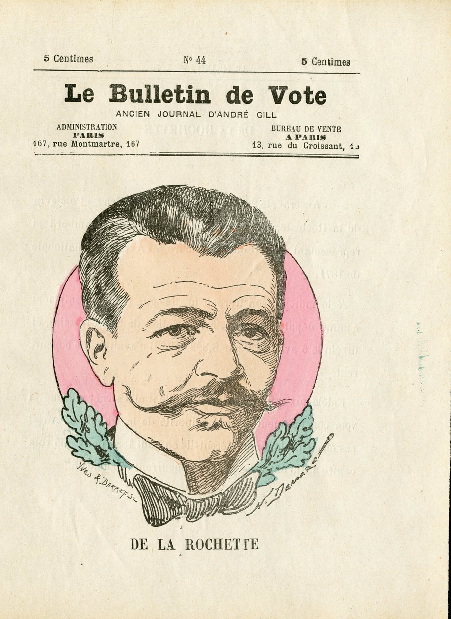 Bulletin 2e série, Satirique en Couleurs : De la Rochette - Illustration d
