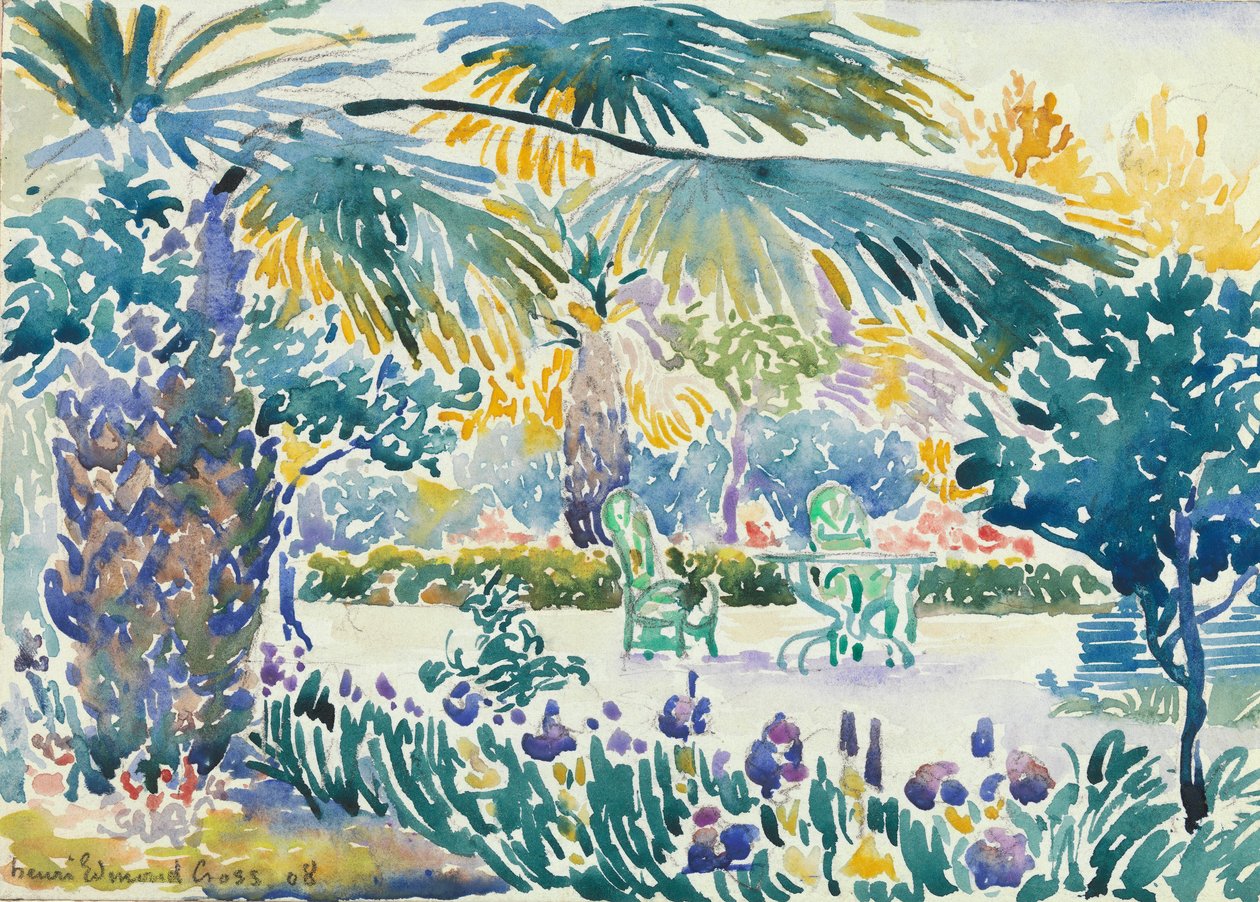 Jardin du peintre à Saint Clair, 1908 - Henri Edmond Cross