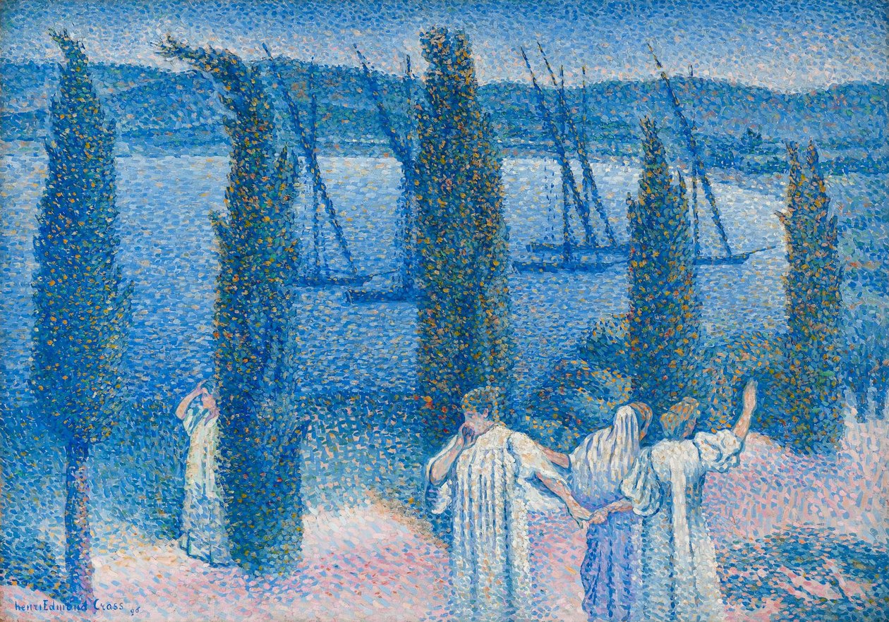 Nocturne aux cyprès, 1896 - Henri Edmond Cross