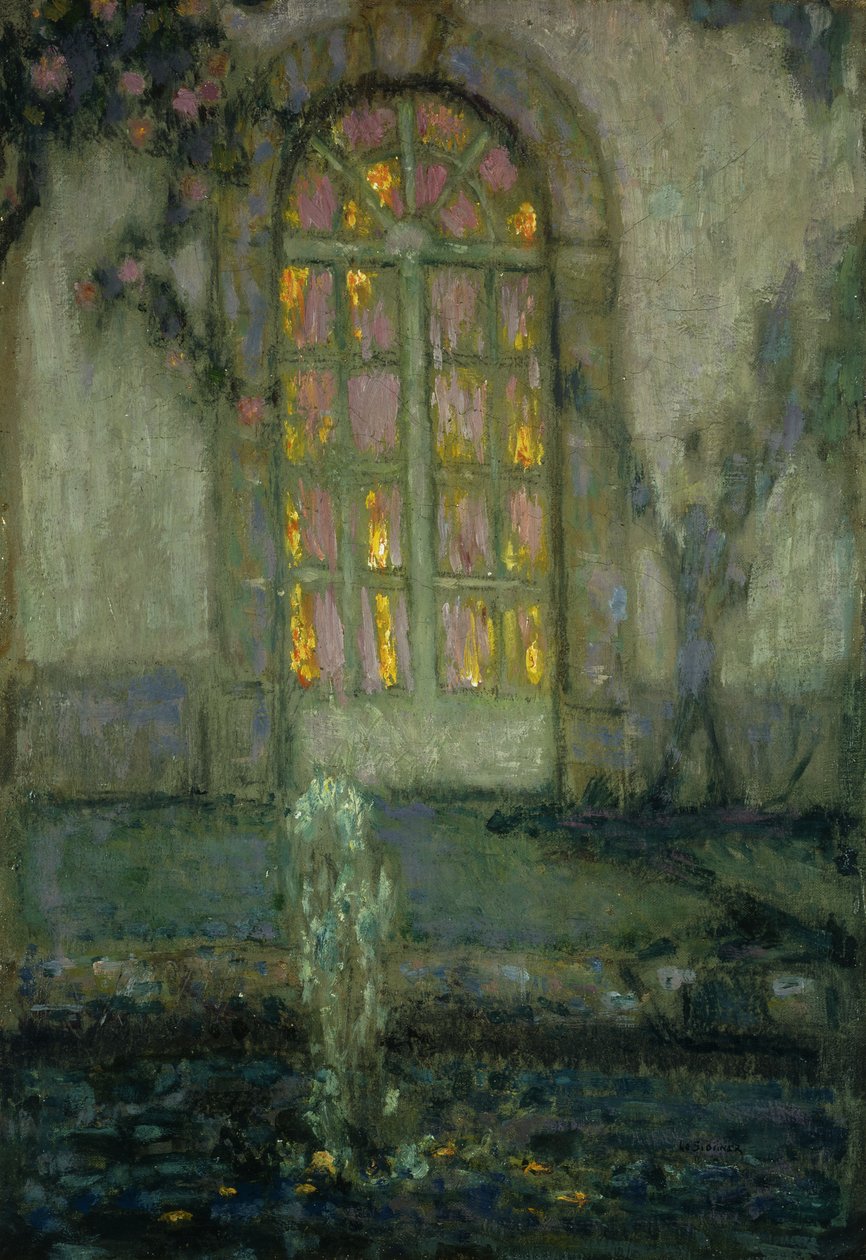 Porte Vitrée sur le Jardin - Henri Eugene Augustin Le Sidaner