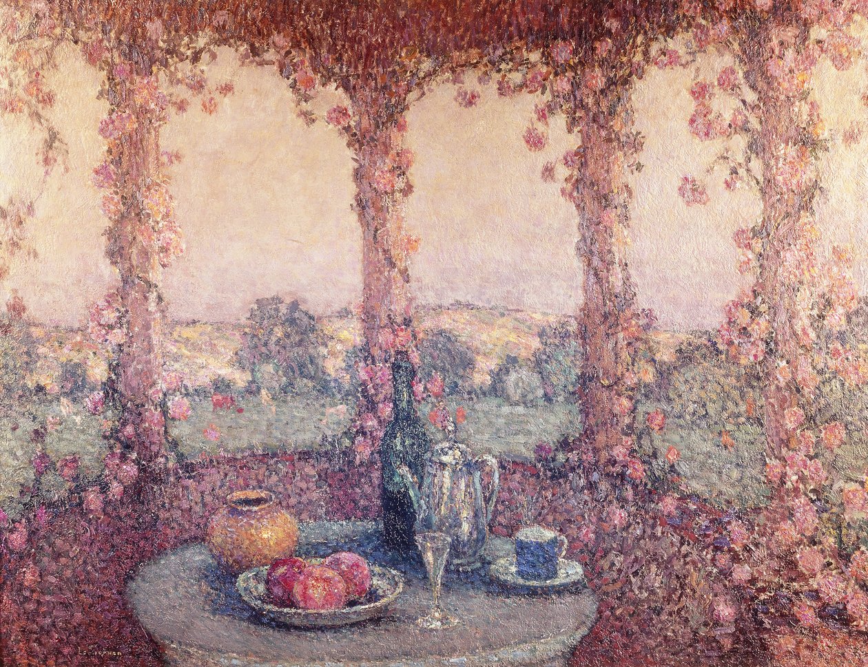 La Table sous la Tonnelle - Henri Eugene Augustin Le Sidaner
