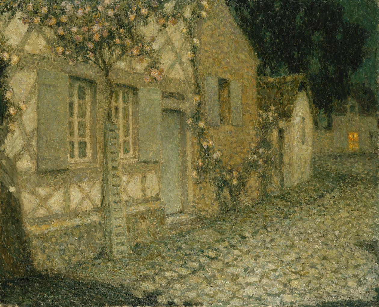 La Maison du Jardinier au Clair de Lune, Gerberoy - Henri Eugene Augustin Le Sidaner