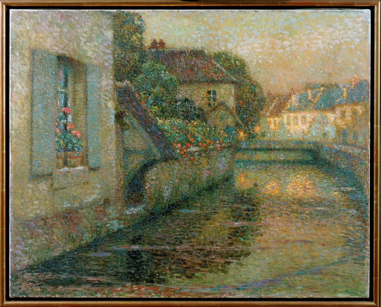 Le pont de Gisors (peinture sur toile) - Henri Eugene Augustin Le Sidaner