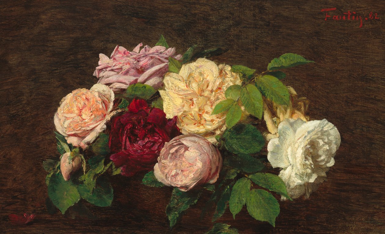 Les roses de Niceon à la table - Henri Fantin-Latour