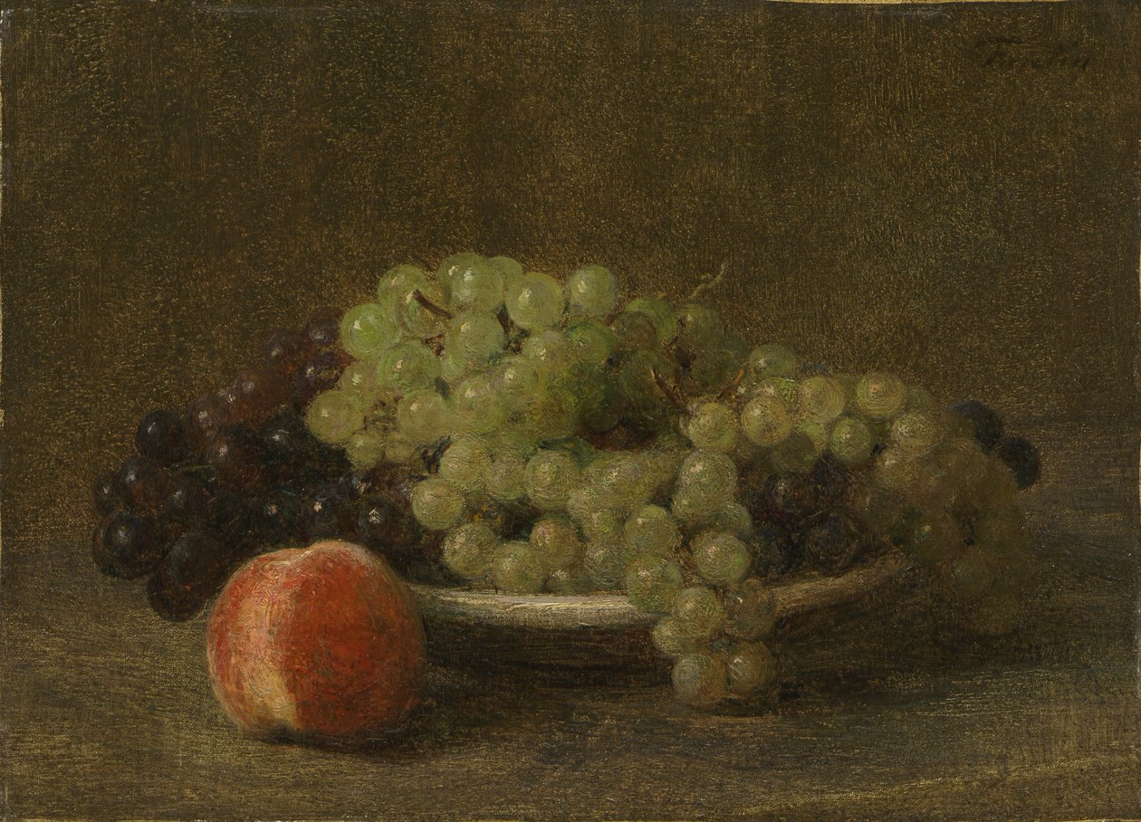 Nature morte aux raisins et à une pêche - Henri Fantin-Latour