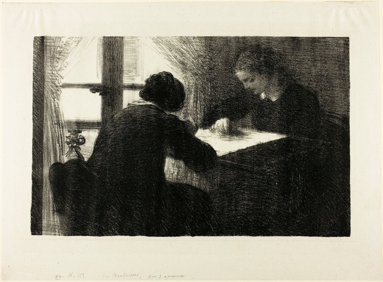 Les brodeuses, deuxième planche - Henri Fantin-Latour