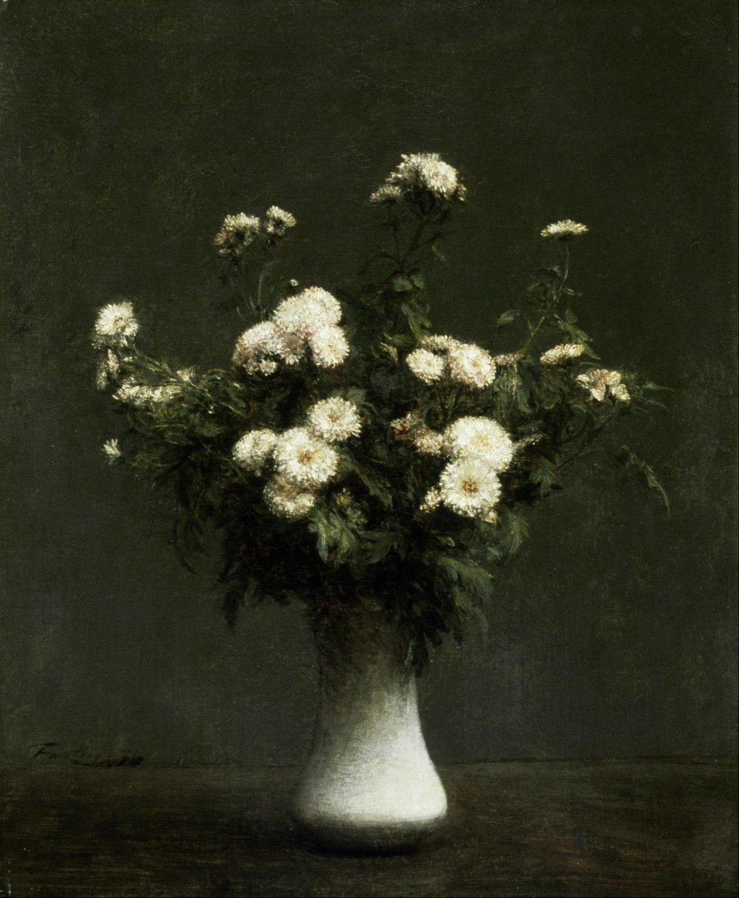 Vase de chrysanthèmes - Henri Fantin-Latour