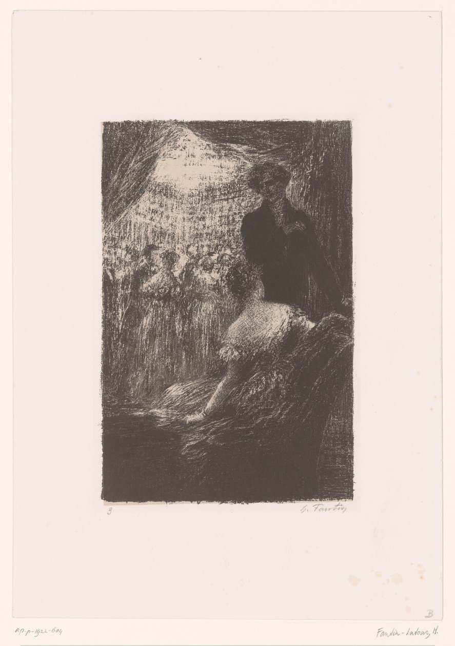 Berlioz et une dame à un bal - Ignace Henri Jean Fantin Latour
