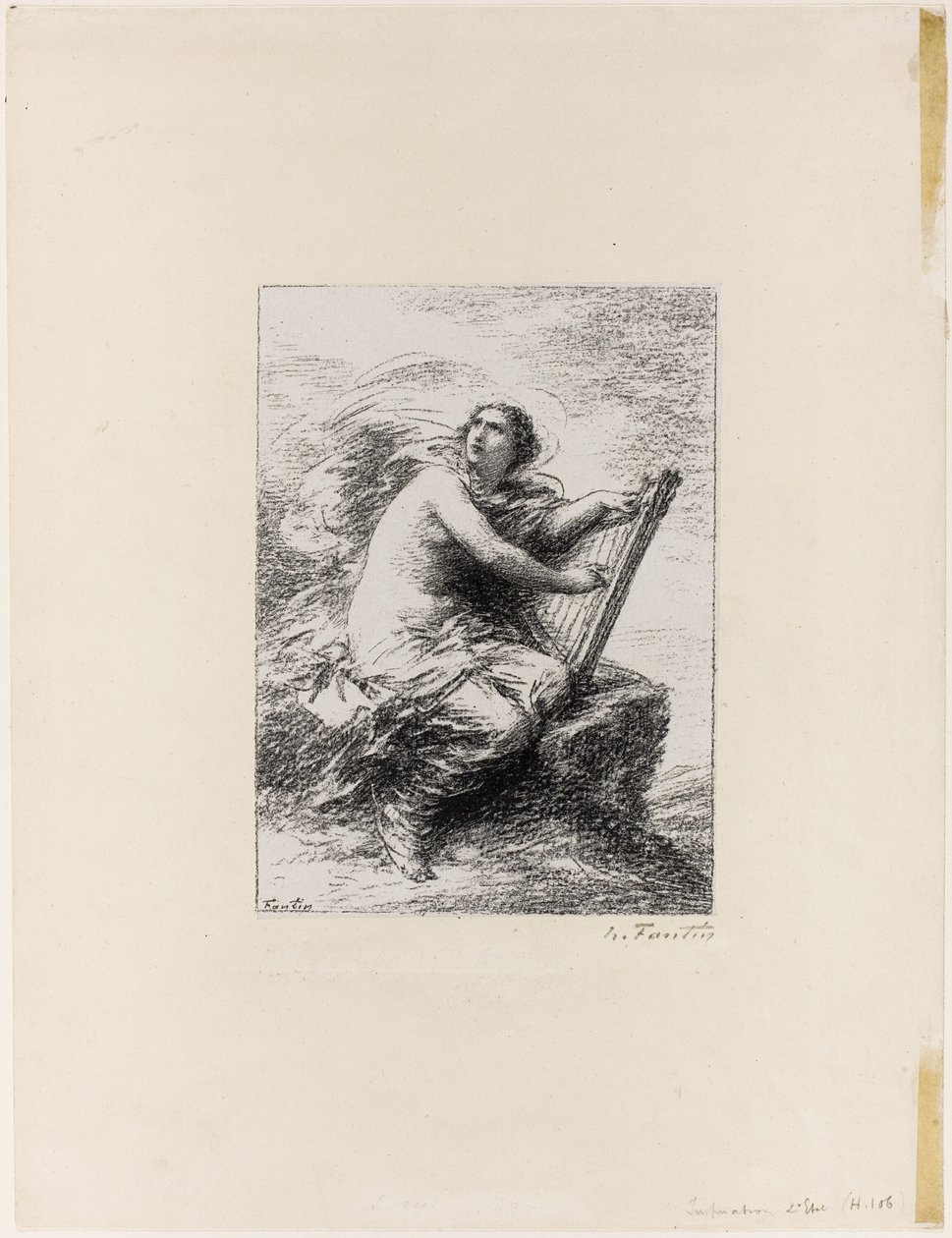 Inspiration, première planche - Ignace Henri Jean Fantin-Latour