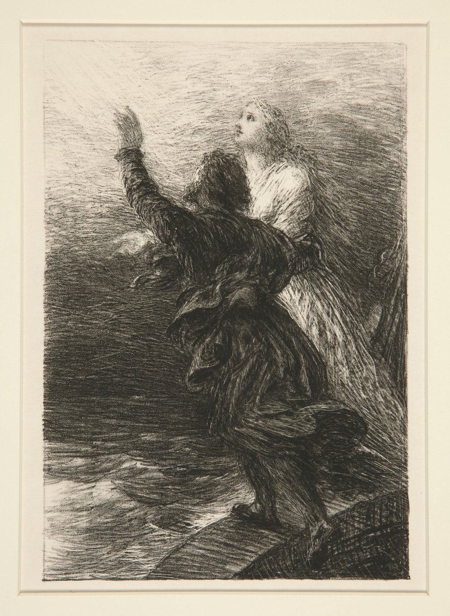Le Vaisseau-Fantôme : acte III, ravissement de Senta et du Hollandais - Ignace Henri Jean Fantin Latour