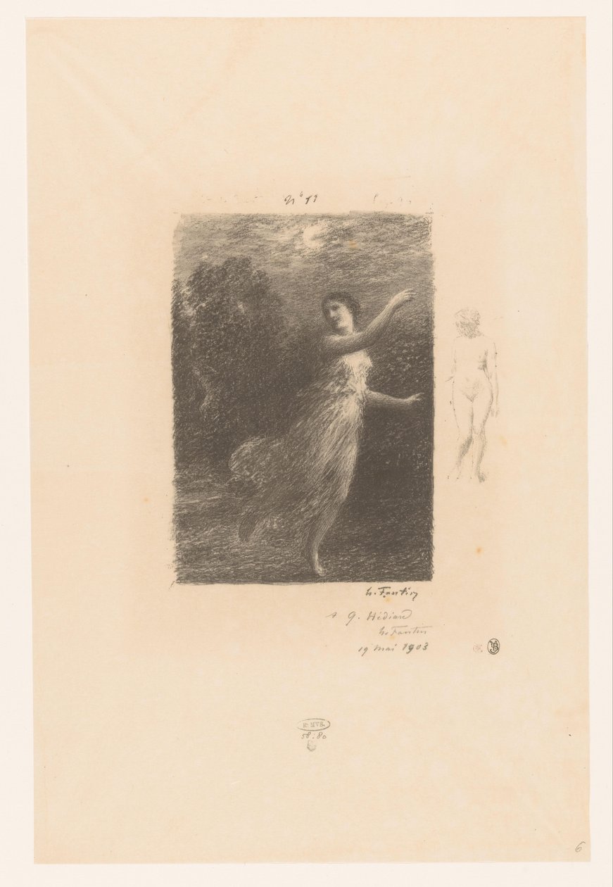 Nymphe fuyant un satyre - Ignace Henri Jean Fantin-Latour