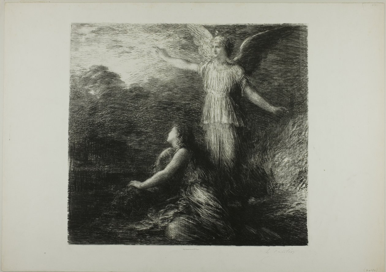 Paradis et le Péri (Ouverture), première planche - Ignace Henri Jean Fantin Latour