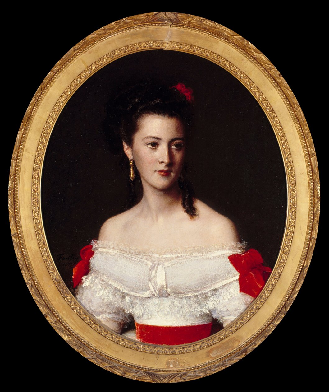 Portrait de Marguerite de Biron. Peinture de Henri Fantin-Latour - Ignace Henri Jean Fantin Latour