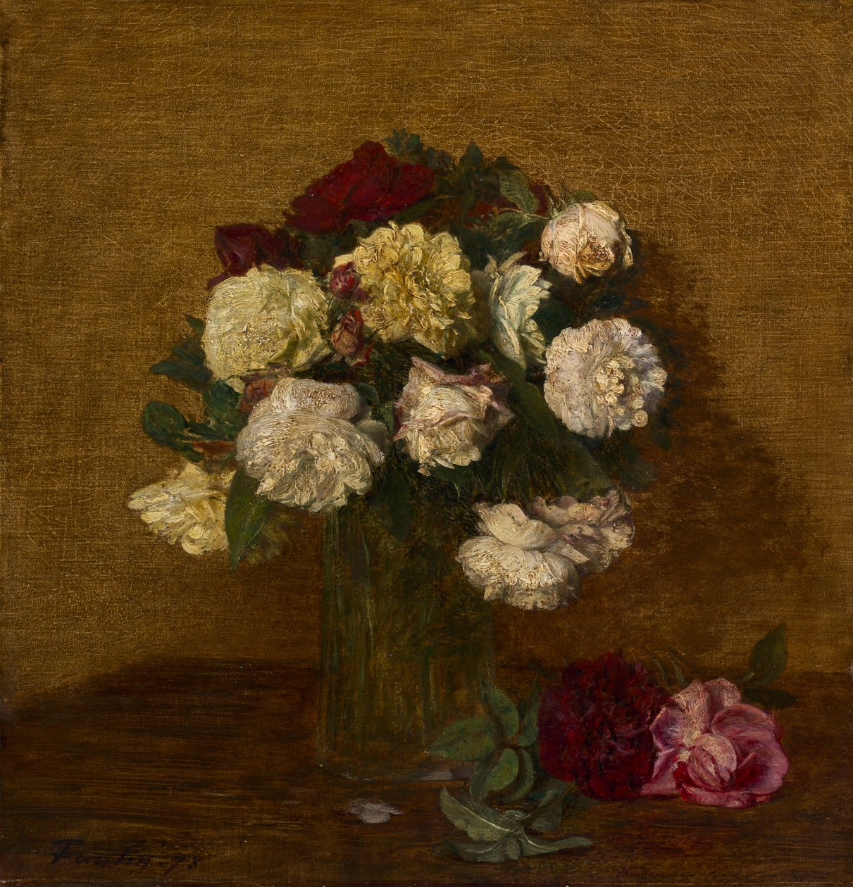 Roses dans un vase - Ignace Henri Jean Fantin Latour