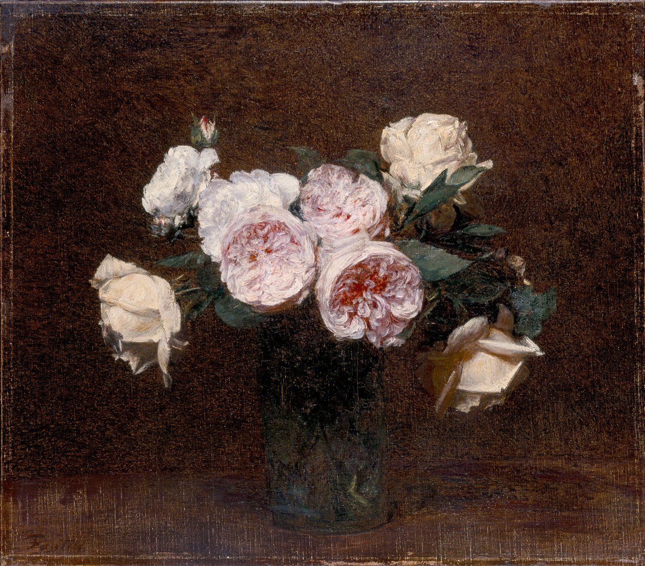Nature morte: roses roses, blanches et jaunes, 1894 - Ignace Henri Jean Fantin Latour