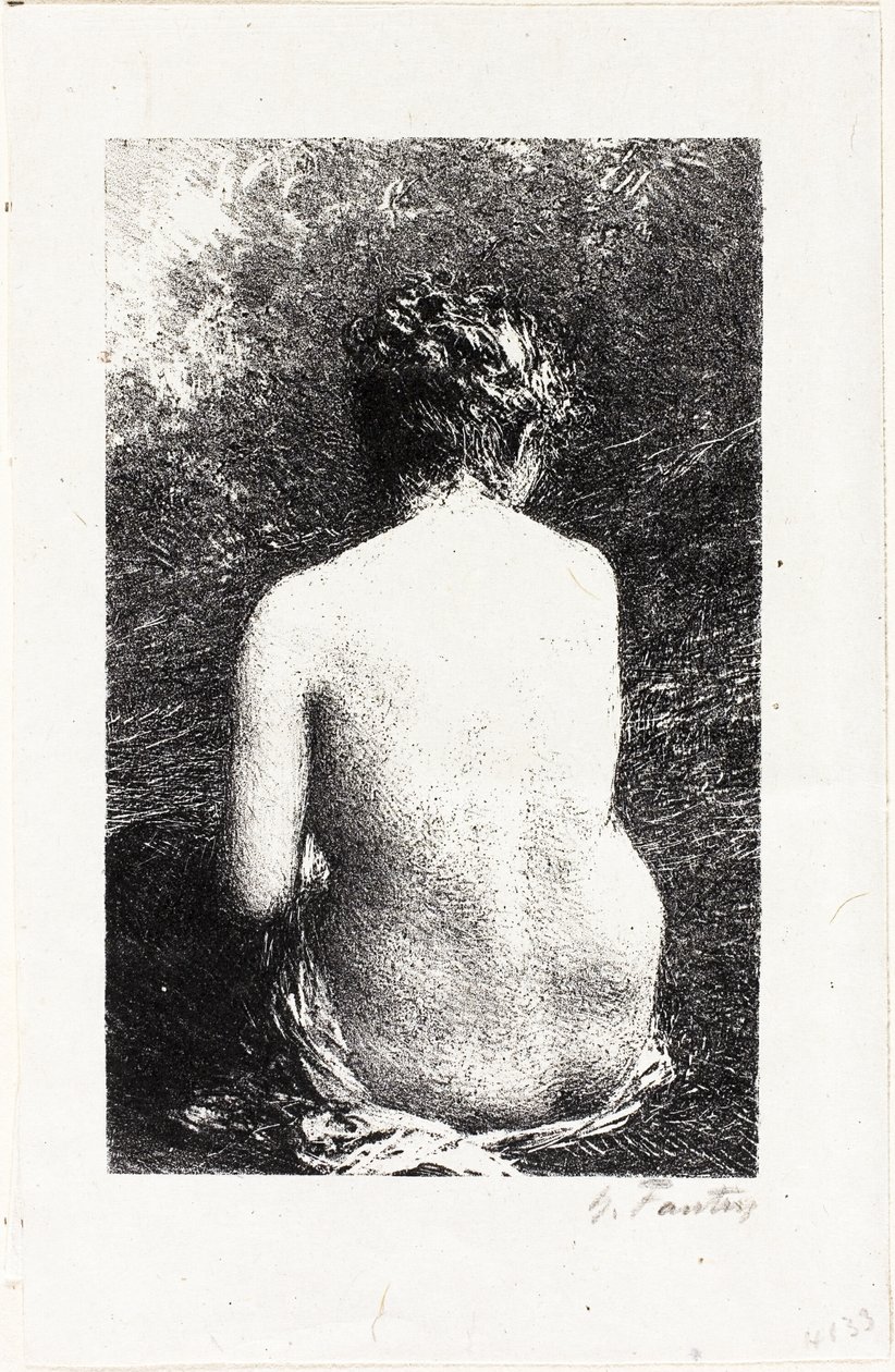 Étude de femme assise, vue de dos - Ignace Henri Jean Fantin Latour