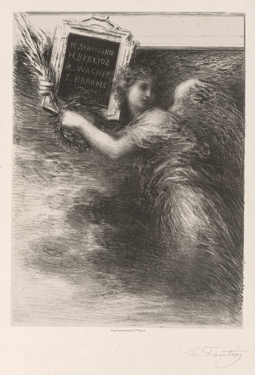 Le Génie de la musique - Ignace Henri Jean Fantin Latour