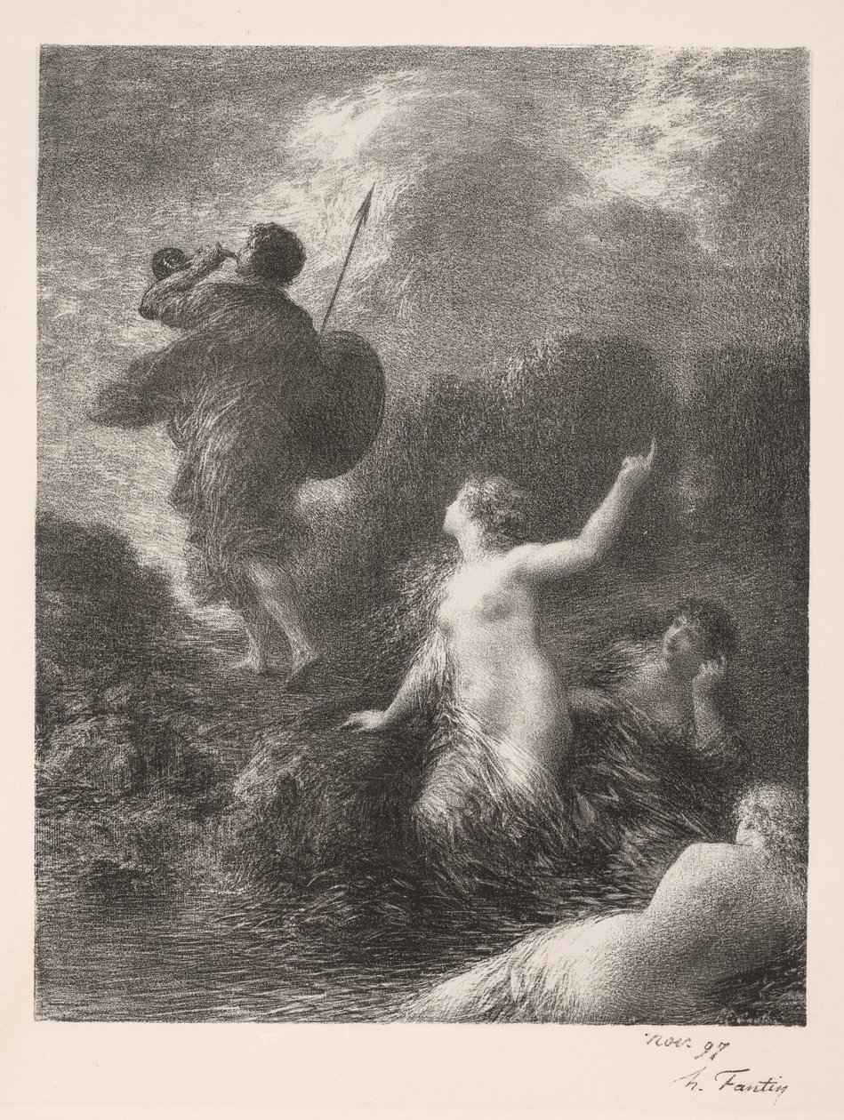 Le Crépuscule des Dieux: Siegfried et les Filles du Rhin - Ignace Henri Jean Fantin Latour