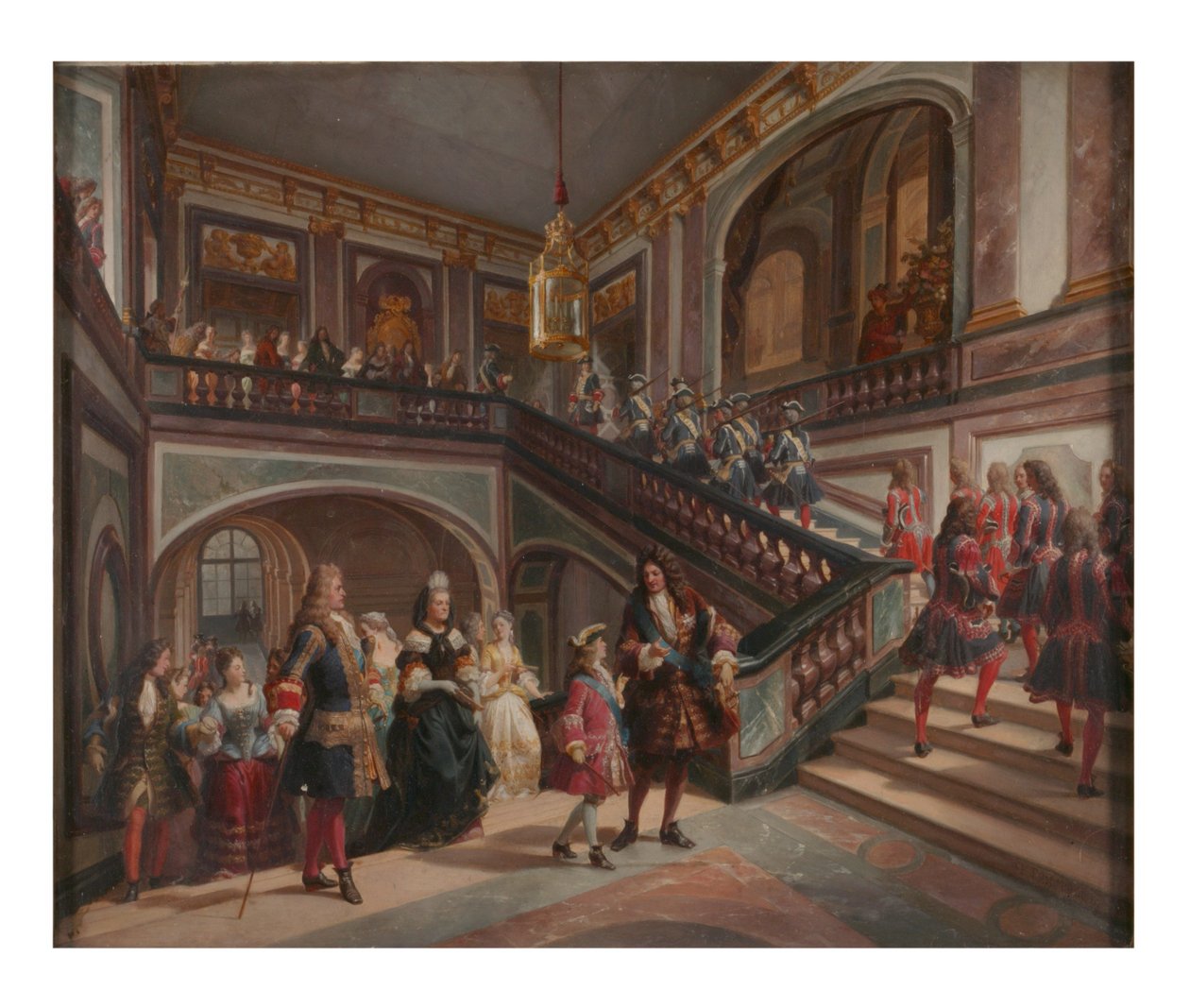 Le jeune Louis XV à Versailles - Henri Felix Emmanuel Philippoteaux