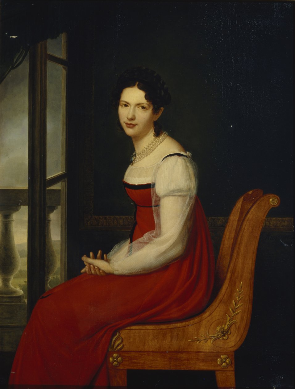 Portrait de la Princesse Varvara Sergueïevna Dolgorukova 1793-1833, née Gagarina, vers 1820 - Henri Françoiss Riesener
