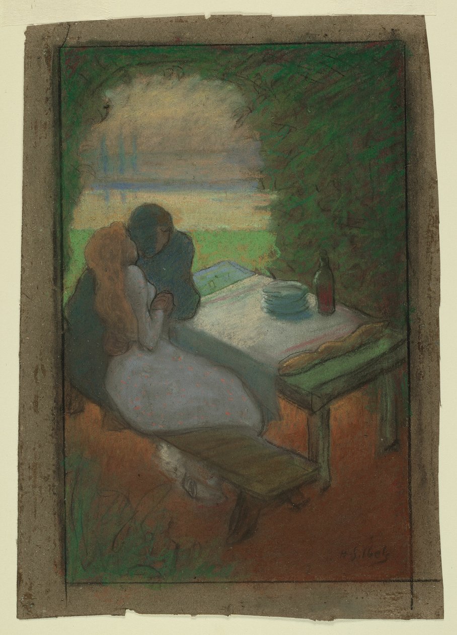 Amoureux dans une tonnelle - Henri Gabriel Ibels