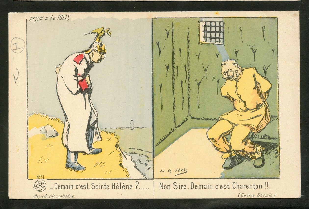 Carte postale satirique en couleurs: Demain c