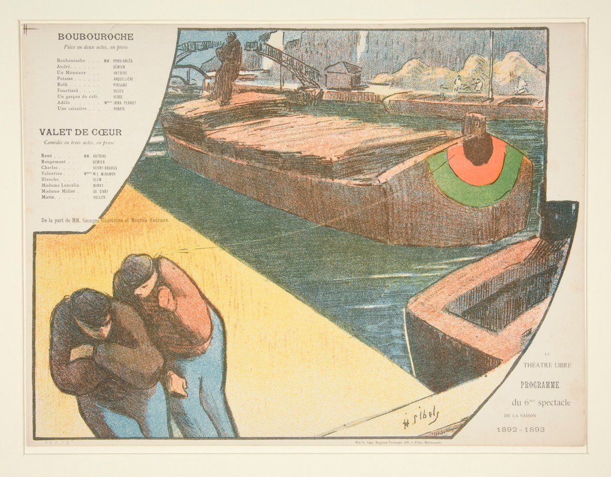 Programme pour Théâtre Libre - Henri Gabriel Ibels