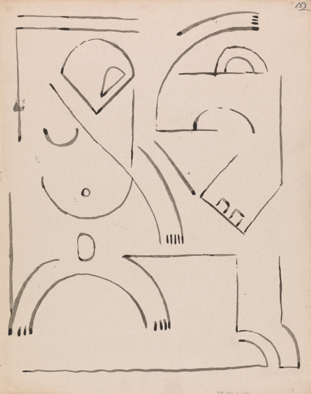 Composition de figure abstraite - Henri Gaudier Brzeska