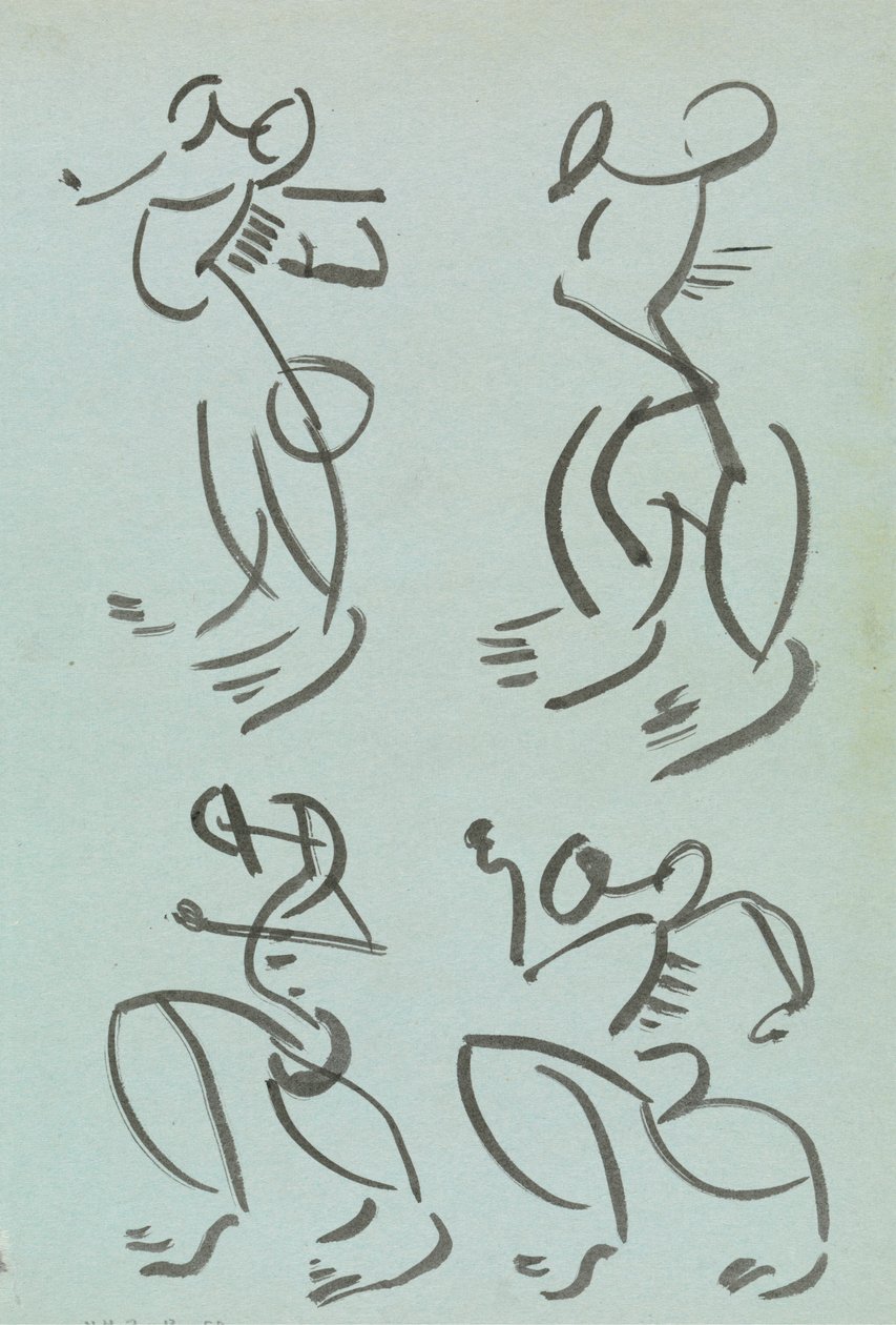 Quatre études de figures dansantes - Henri Gaudier Brzeska