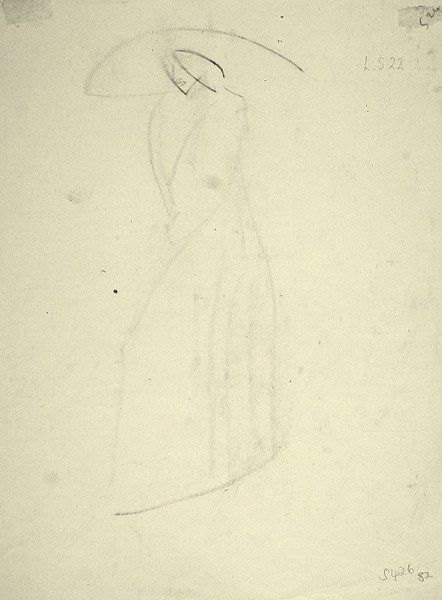 Femme debout avec un grand chapeau - Henri Gaudier Brzeska
