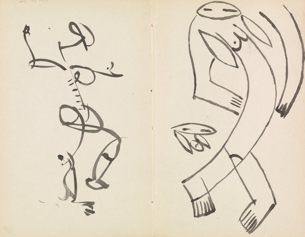Études de deux figures dansantes - Henri Gaudier Brzeska