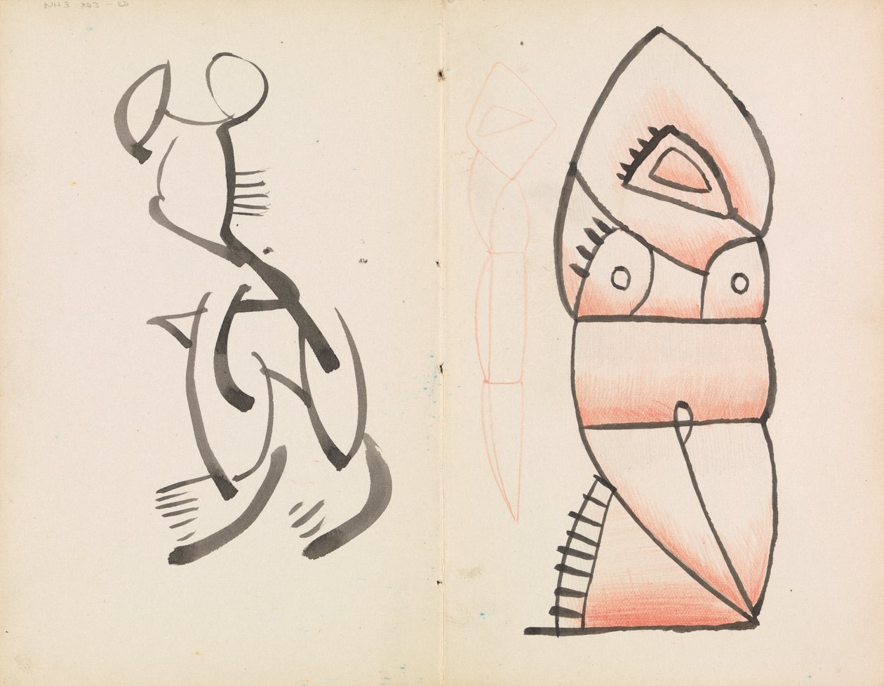 Étude pour une sculpture figurative, figure accroupie - Henri Gaudier Brzeska