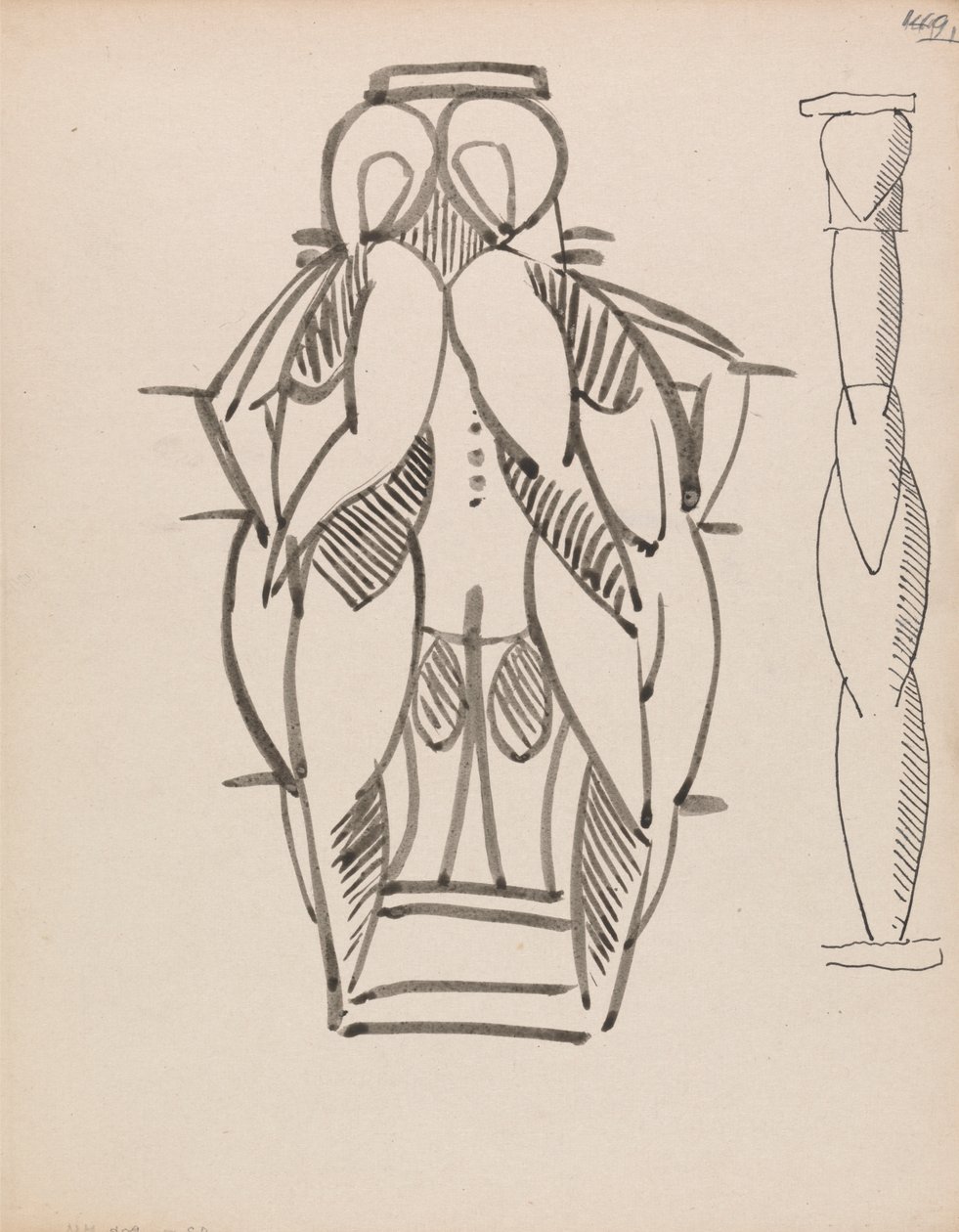 Deux études pour une colonne sculpturale - Henri Gaudier Brzeska