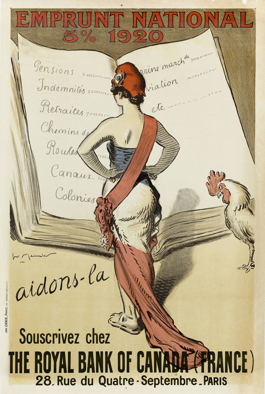 Souscrivez chez The Royal Bank of Canada France, 1920 - Henri Georges Meunier
