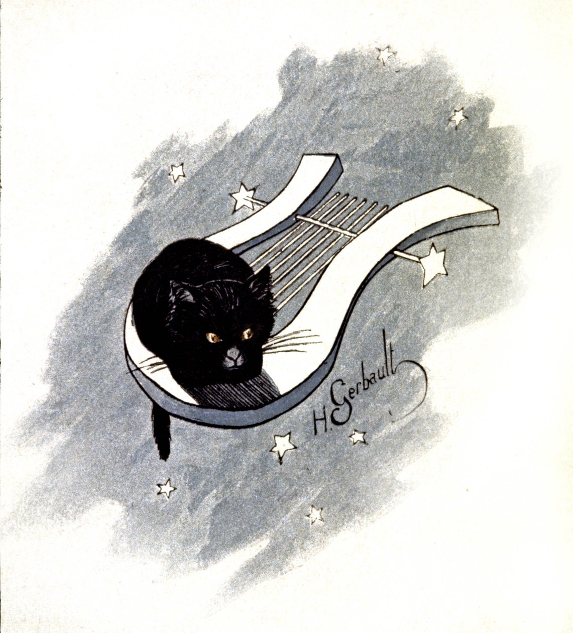 Le Chat Noir, cabaret parisien, vers 1900 (illustration) - Henri Gerbault