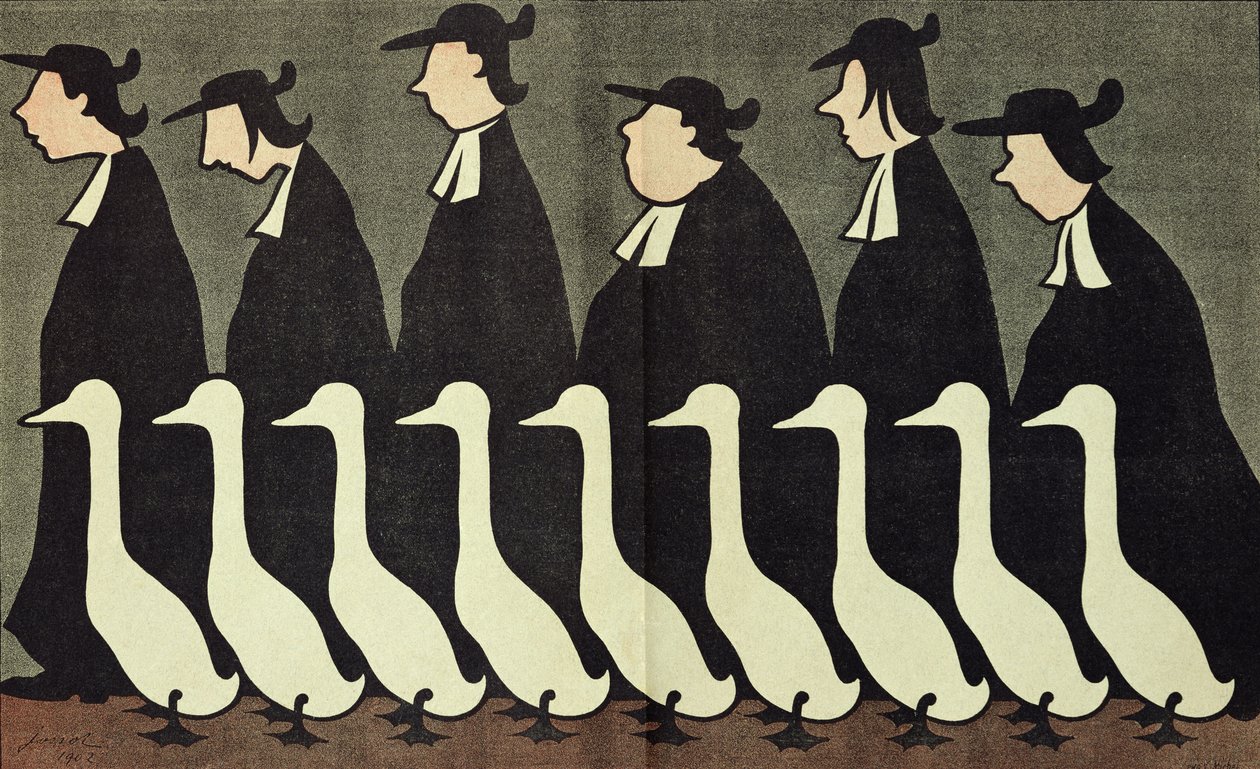 Les Oies, caricature anticléricale de 