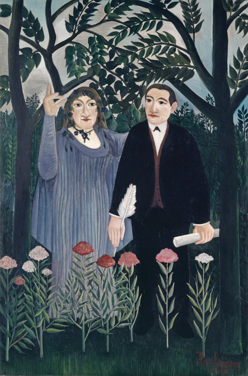 La Muse inspirant le poète - Henri J.F. Rousseau