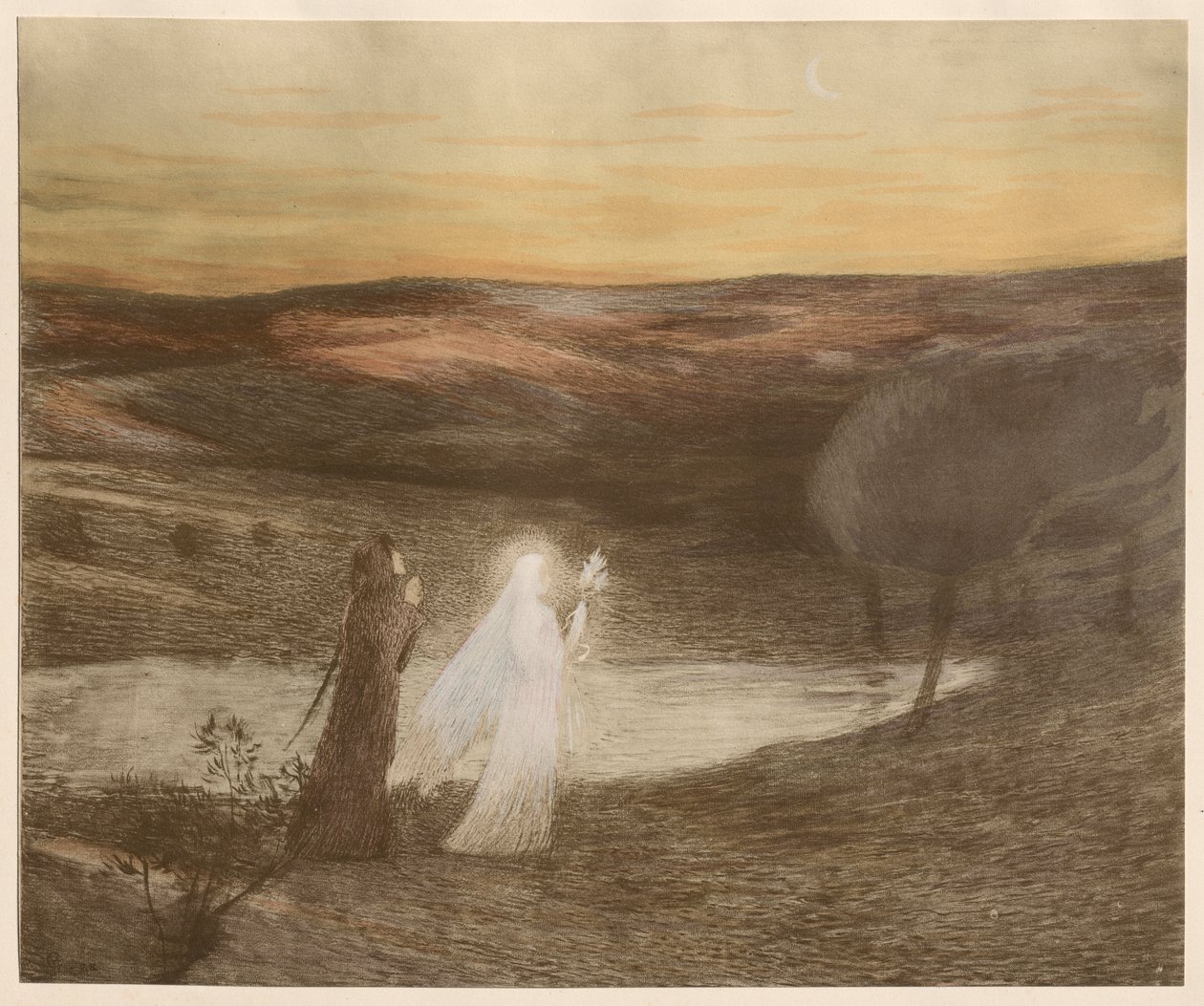 Dante Rencontre Béatrix - Henri Jean Guillaume Martin