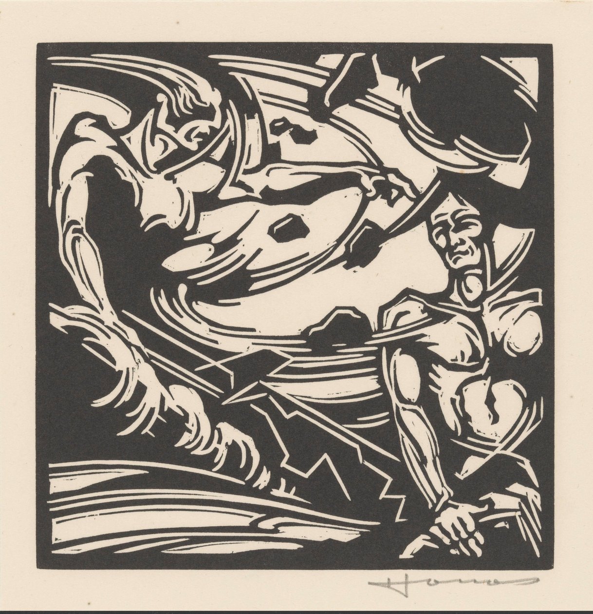Deux hommes nus près d