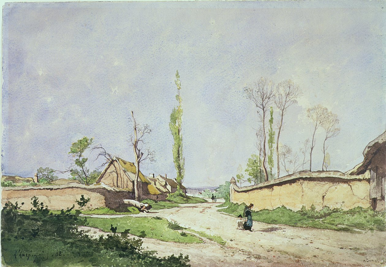 No.1534 Une route de village, Oiseme, 1888 - Henri Joseph Harpignies