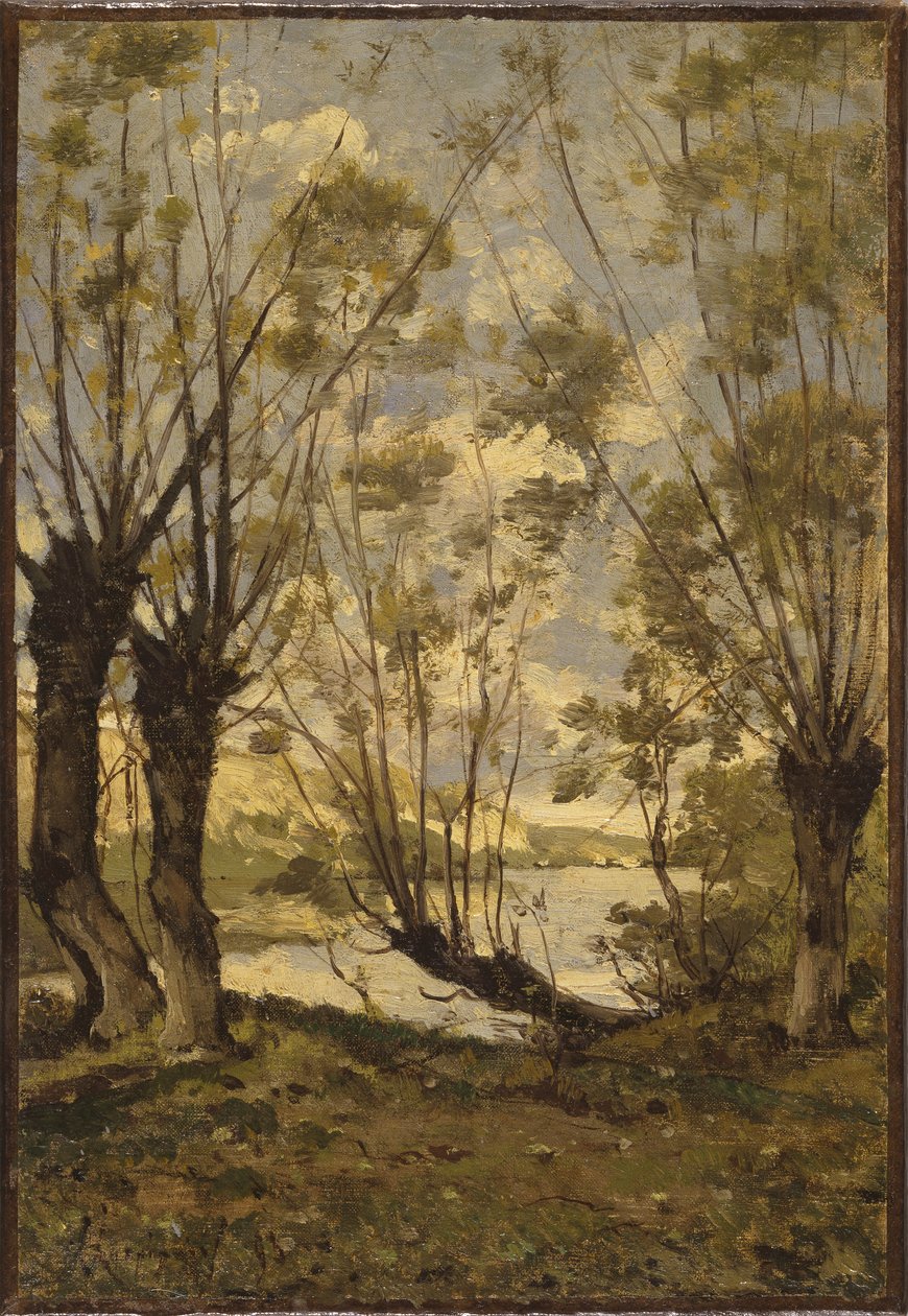 Saules sur les rives de la Loire, 1893 - Henri Joseph Harpignies