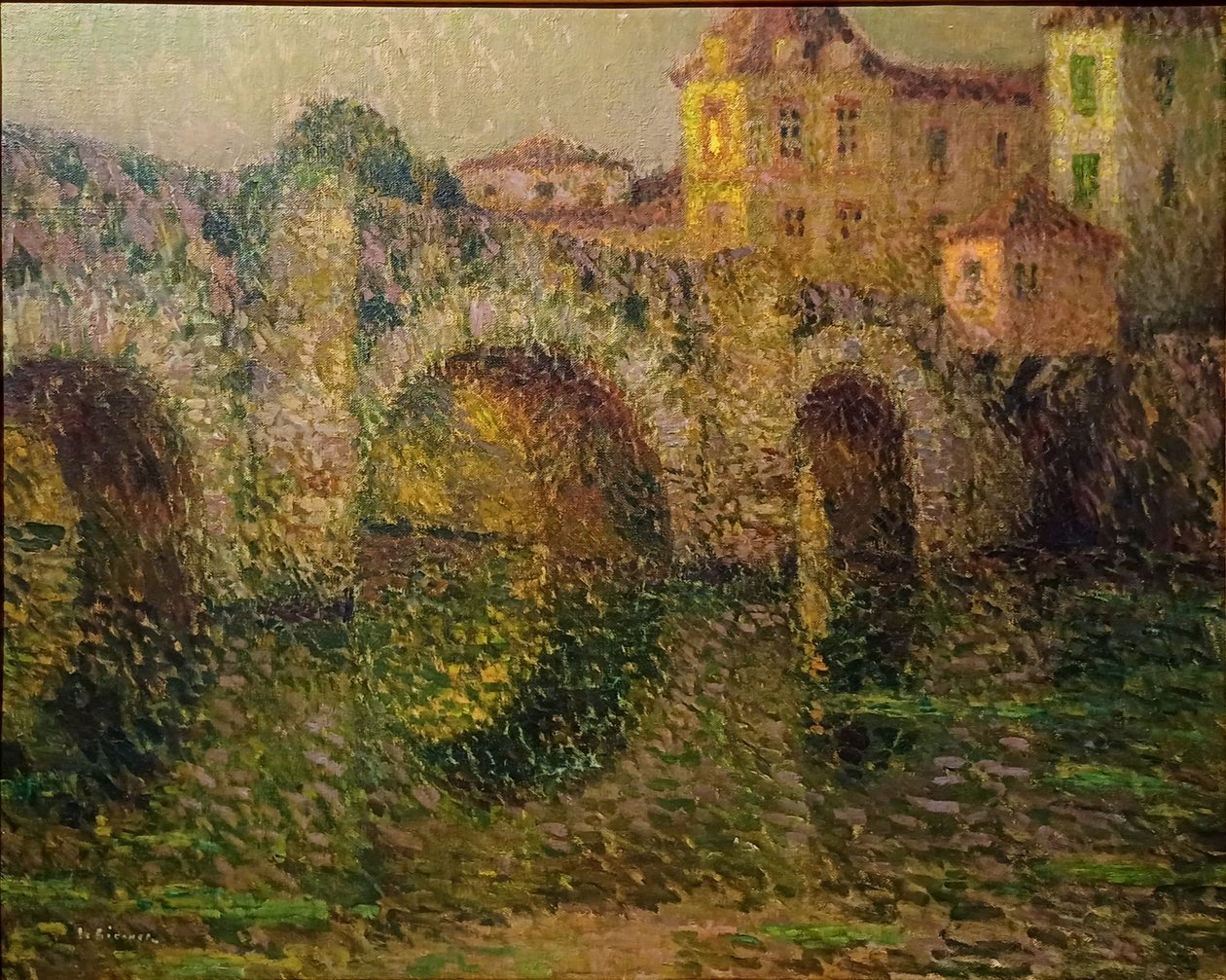 Le pont de Clisson au crépuscule - Henri Le Sidaner